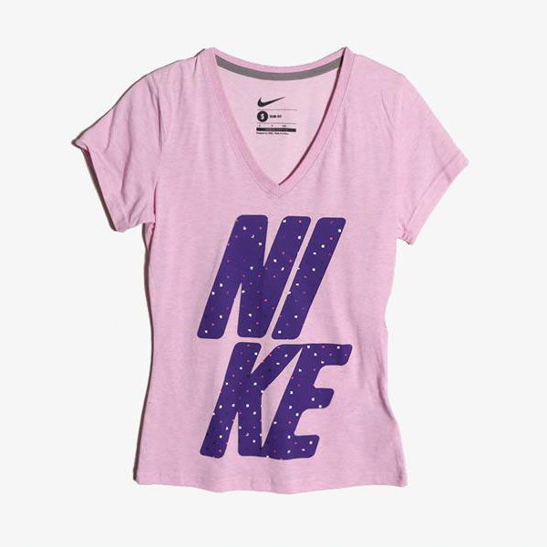 NIKE - 나이키 코튼 폴리 브이넥 티셔츠   Women S