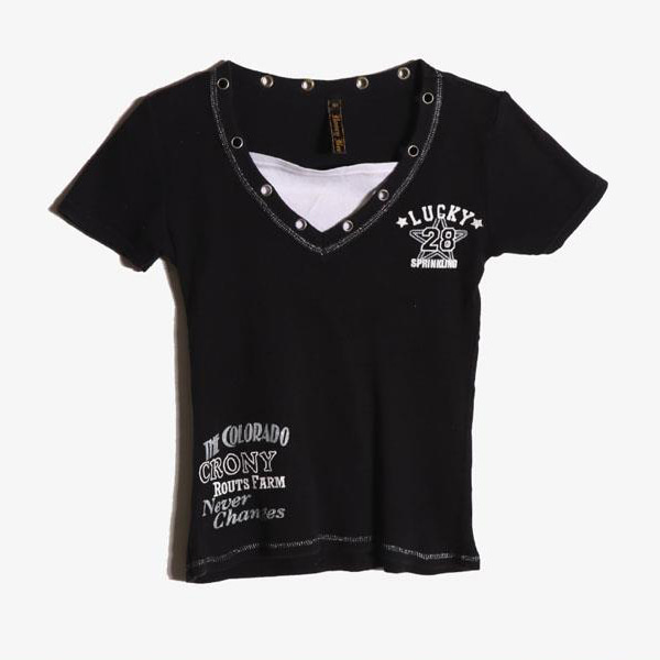 HONEY BEE -  코튼 골지 티셔츠   Women S