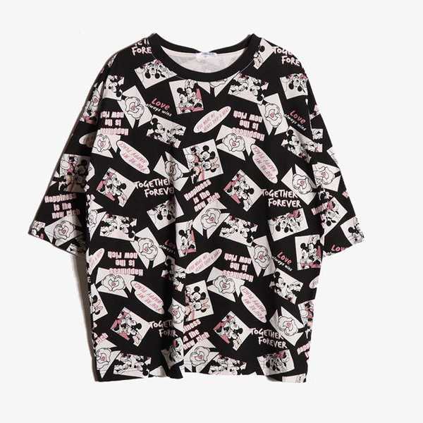 DISNEY - 디즈니 코튼 라운드 티셔츠 (새 제품)  Women XL