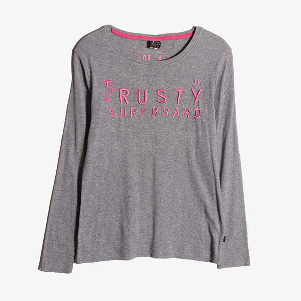 RUSTY -  코튼 폴리 라운드 티셔츠   Women L