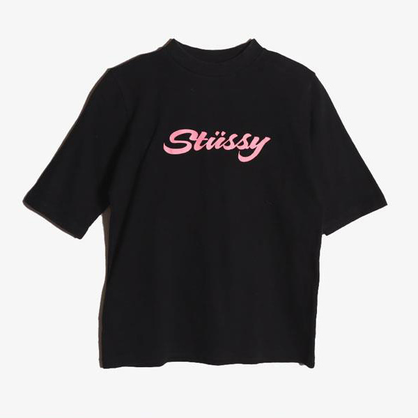STUSSY -  코튼 하프넥 티셔츠   Women S