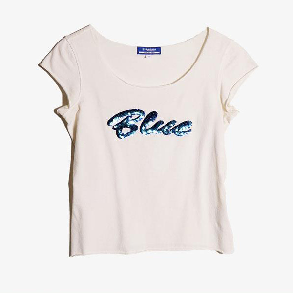 BURBERRY BLUE LABEL - 버버리 블루라벨 코튼 나일론 라운드 티셔츠   Women M