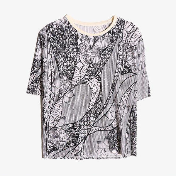 JPN -  폴리 패턴 티셔츠   Women M