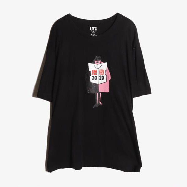 UNIQLO - 유니클로 코튼 라운드 티셔츠   Women 4XL