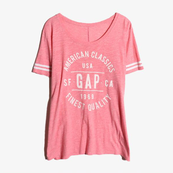 GAP - 갭 코튼 폴리 라운드 티셔츠   Women L