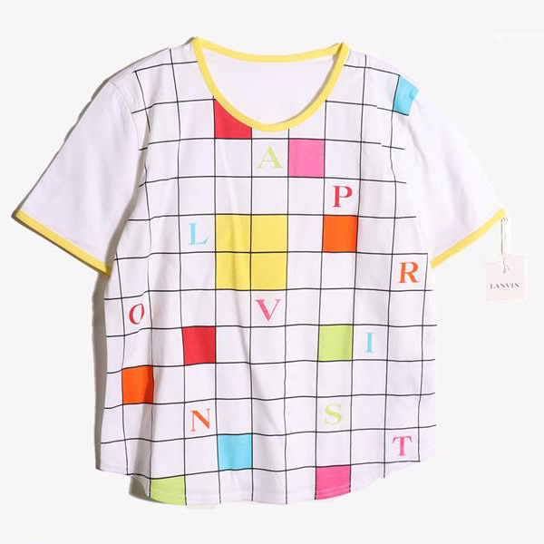 LANVIN - 랑방 코튼 체크 티셔츠 (새 제품)  Women M-L