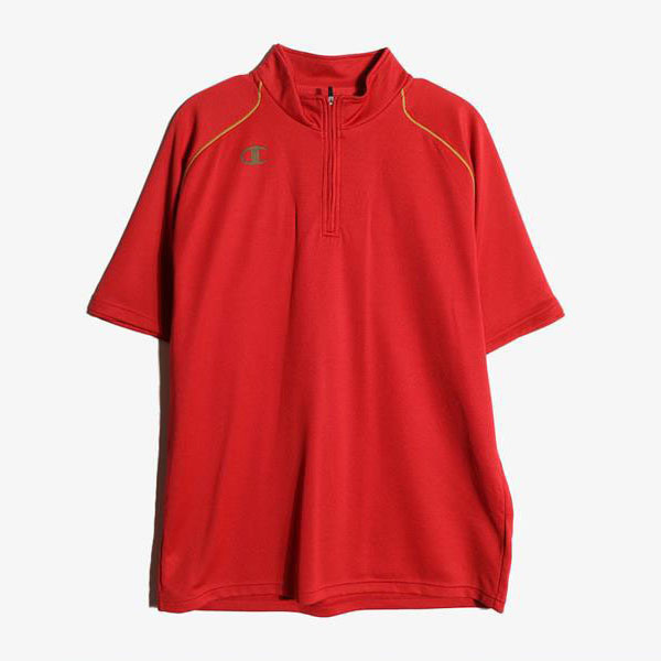 CHAMPION - 챔피온 폴리 하프집업 티셔츠   Man M-L