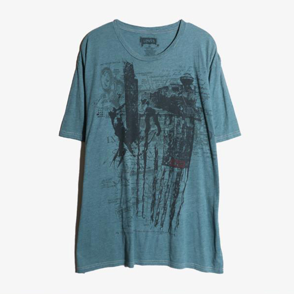 LEVIS - 리바이스 코튼 폴리 라운드 티셔츠   Man XL