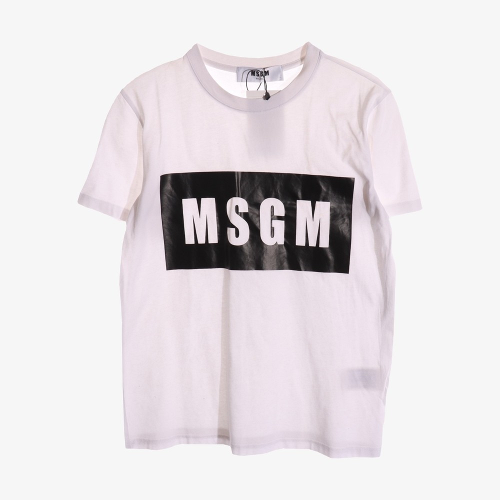 MSGM (V)- 엠에스지엠 코튼 100% 프린팅 티셔츠 - XS