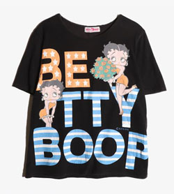 BETTY BOOP -  코튼 라운드 티셔츠   Women M-L