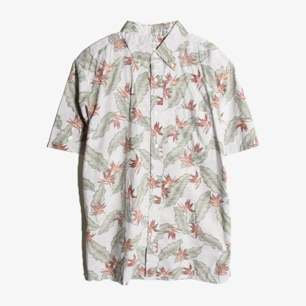 HAWAIIAN ALOHA TROPICAL -  코튼 하와이안 셔츠   Man L
